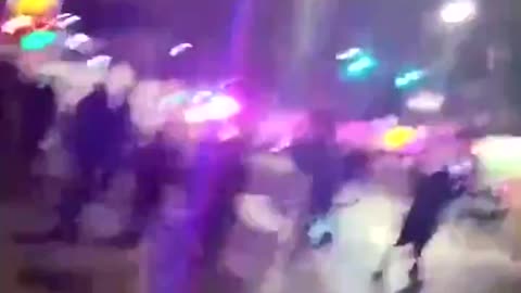 Police vehicle looted. Antifa all over.