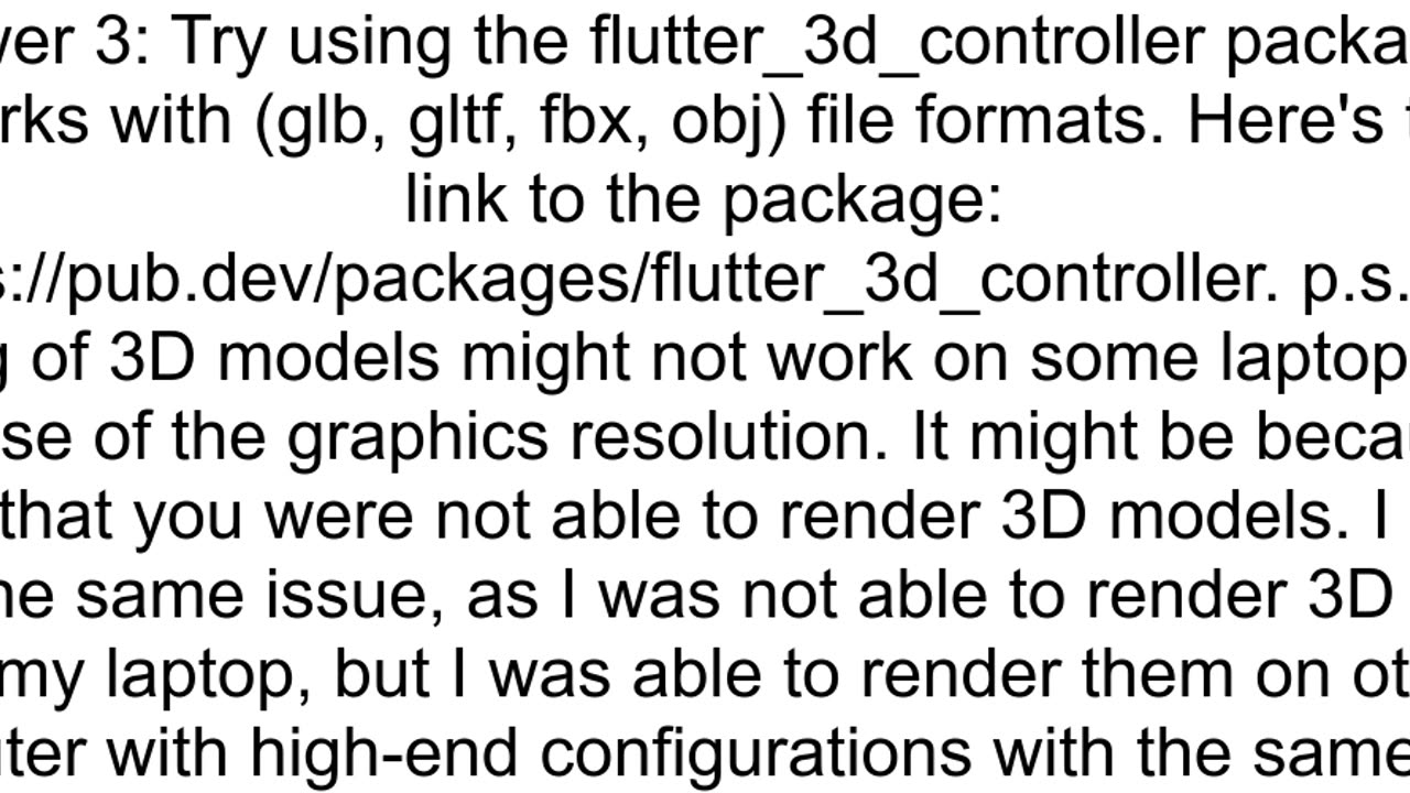 How to import gltf 3d models in Flutter