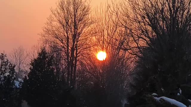 A winter sunset