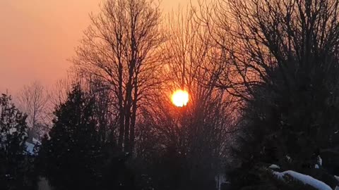 A winter sunset