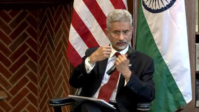 Secretary Blinken and Indian External Affairs Minister Jaishankar at Howard University