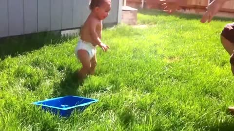 Baby funny accident time
