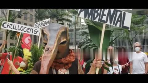 Carnival-like protest against President Bolsonaro in São Paulo, Brazil