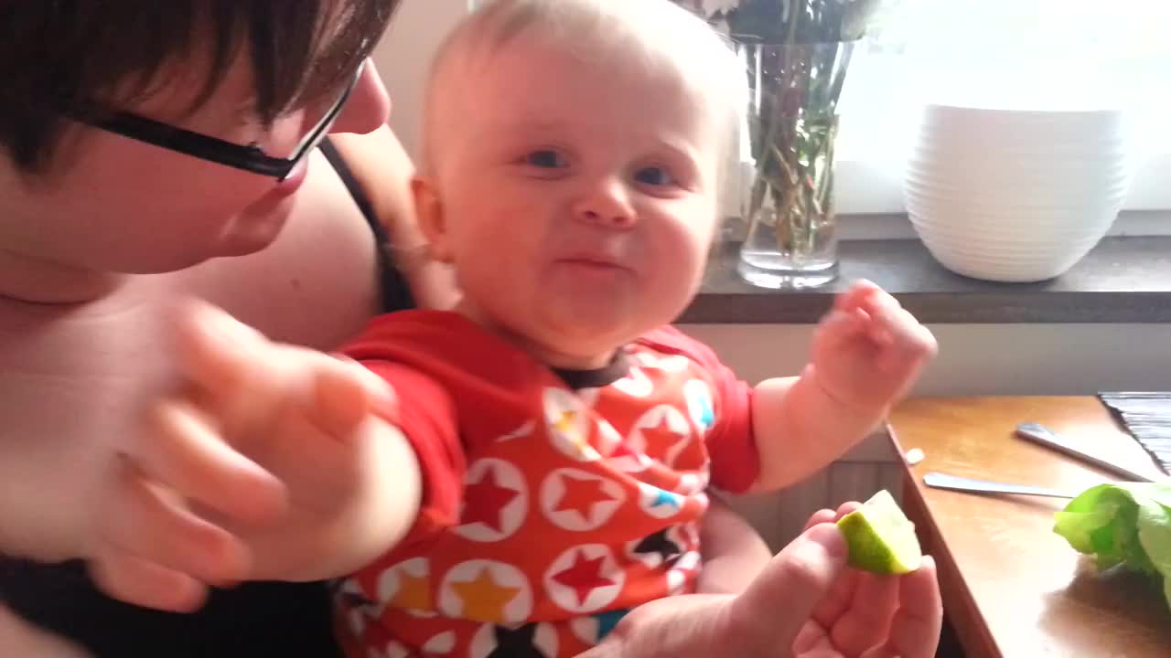 Baby Reacts Adorably After Tasting His First Lime