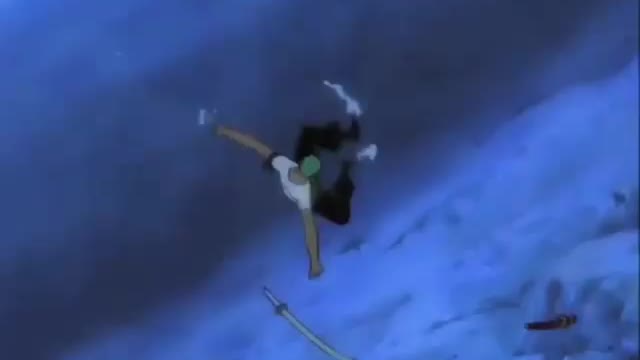 Zoro's funny moment while chasing his sword - One Piece