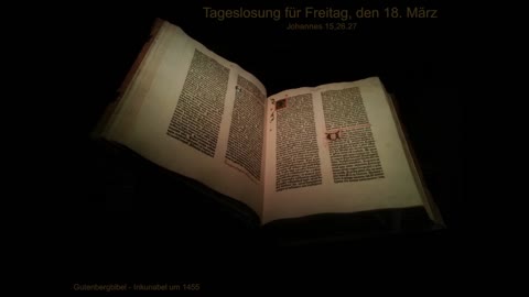 Tageslosung für Freitag, den 18. März