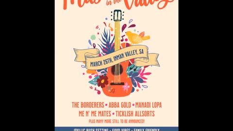 MUSIC IN THE VALLEY - INMAN VALLEY - 26th March 2022