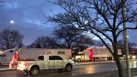 Freedom Convoy 2022 Windsor, ON Canada