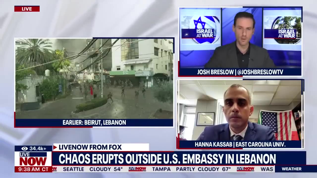 Breaking Israel war:- Rage erupts outside U.S.Embassy of Lebanon