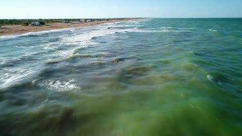 Sea waves in the shore of the sea