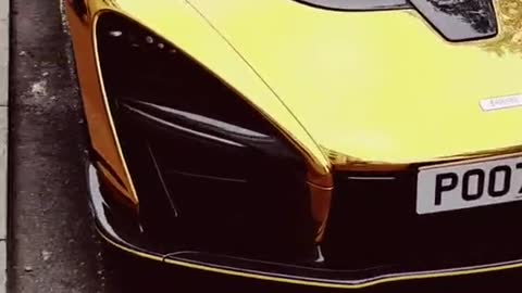 Gold McLaren Senna spotted in London