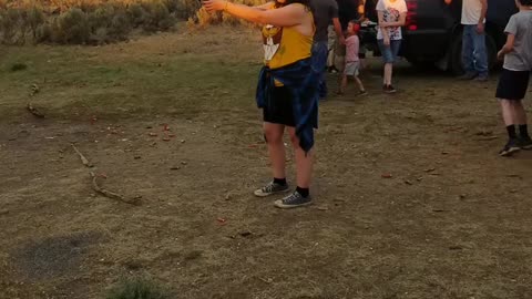 Girls shooting gun