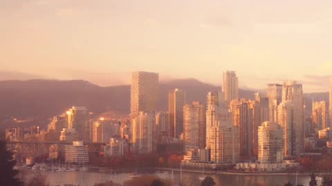 Beautiful Fall sunset in downtownVancouver11/5/2024🇨🇦