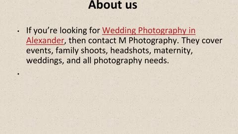 Get The Best Wedding Photography in Alexander.