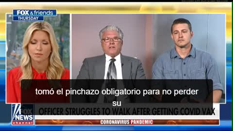 POLICIA RECIBE VACUNA OBLIGATORIA Y AHORA NO PUEDE CAMINAR