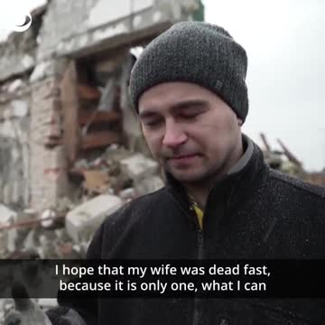 This man's wife was killed by a Russian airstrike