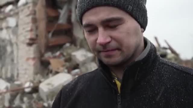 This man's wife was killed by a Russian airstrike