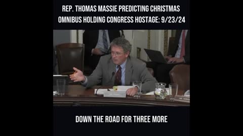 In September Massie Predicted Congress Would Want To Pass BIG Sp