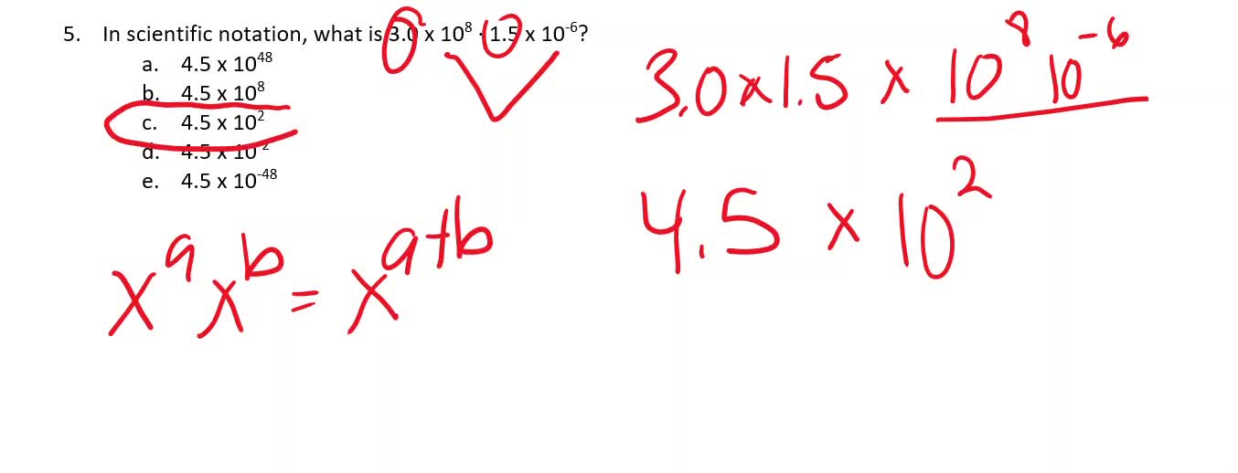 Scientific Notation on the ACT