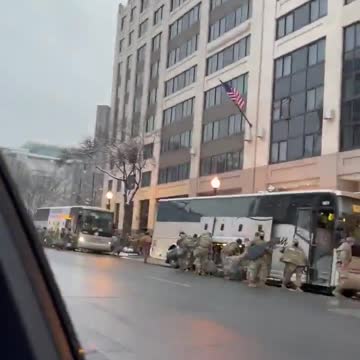 2.1.2021 JUST IN - More bus loads of National Guard arriving in DC.
