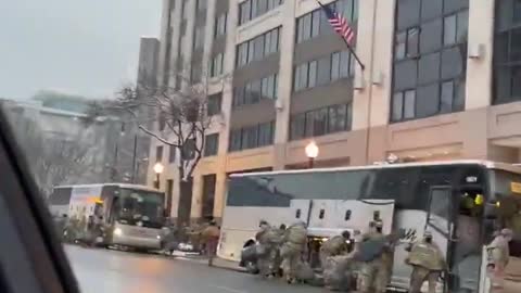 2.1.2021 JUST IN - More bus loads of National Guard arriving in DC.