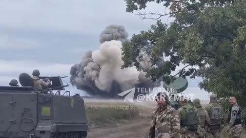 Epic footage of the Ukrainian military using the UR-77 "Snake Gorynych" demining installation