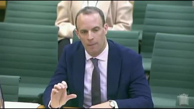 Dominic Raab rambles to the press at the G7 summit, the EU is threatening the GFA