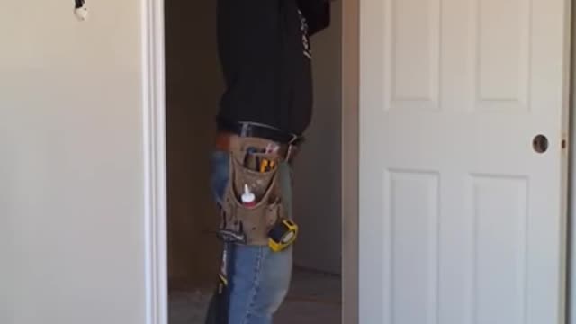 How to install a prehung door in under 10 minutes!