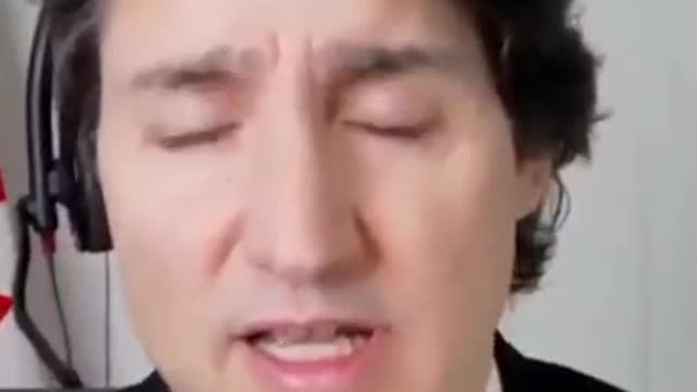 Canadian Prime Minister Trudeau hides from the people and speaks via video link