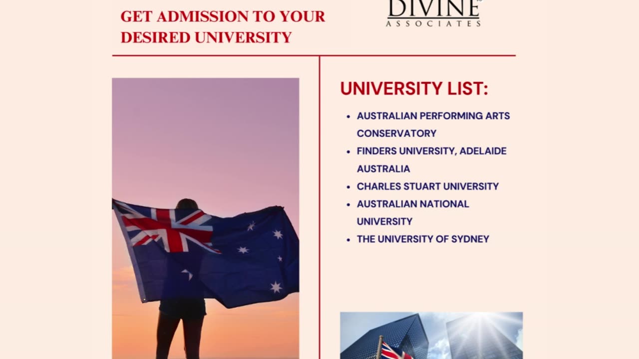 Unlock Your Potential: Study in Australia with Divine Associates Ltd.