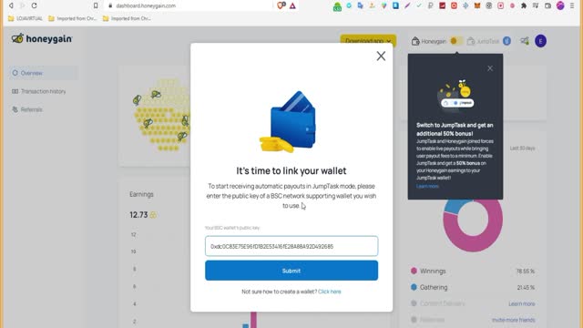 đź””HONEYGAIN đź”” AGORA GANHA + 50% E SACA QUALQUER VALOR EM TOKENS JMPT