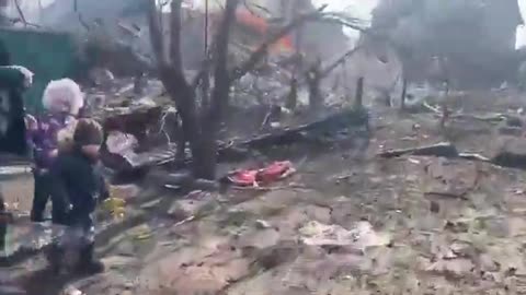 Russia'n artillery shelling in Mariupol south Ukraine