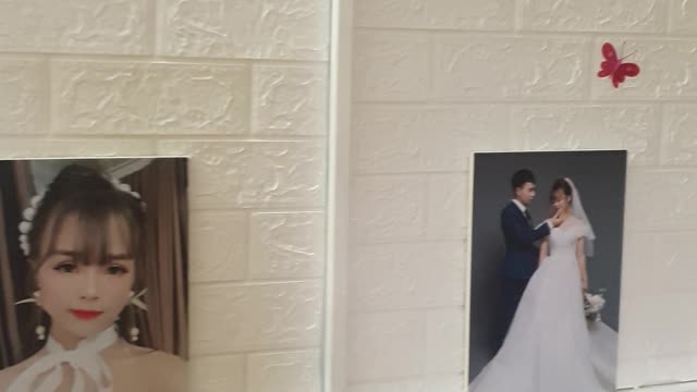Wedding photo of young couple.