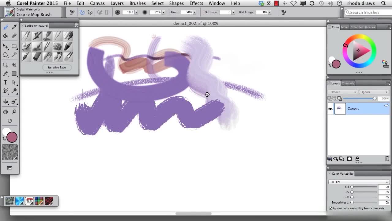 Tutorial from the painting software Corel Painter, part 6.