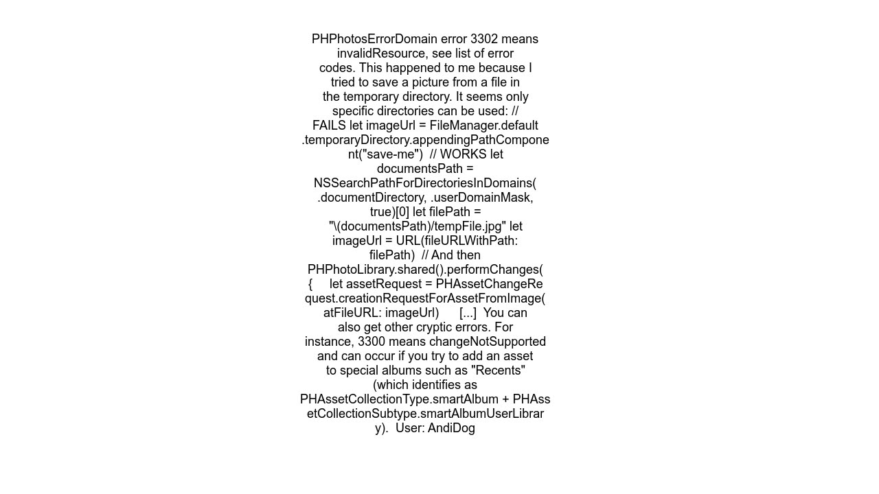 PHPhotoLibrary performChanges errors when copying images and videos