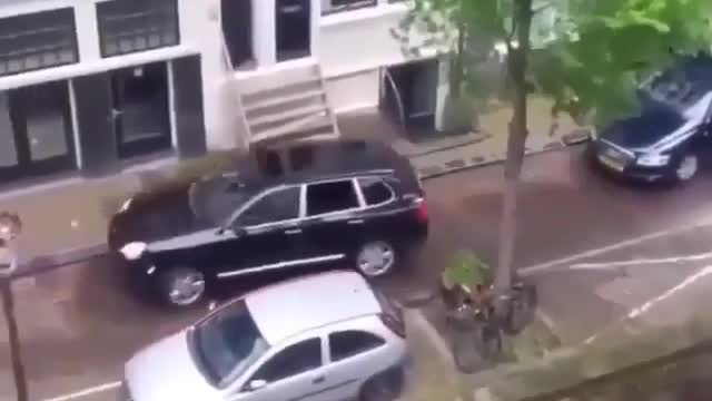 Watch a strange accident