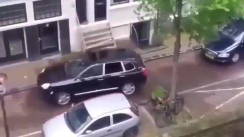 Watch a strange accident