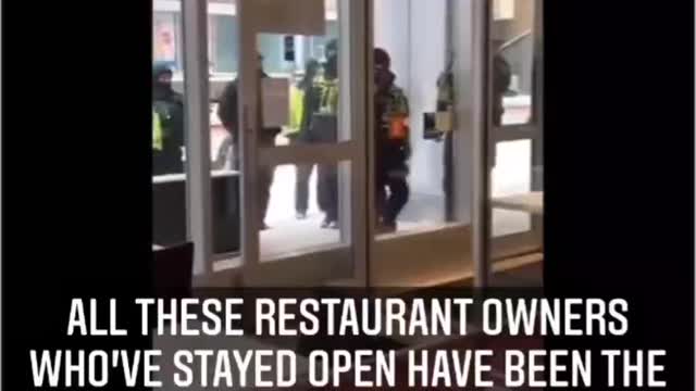 Police Enforcing Business Closures