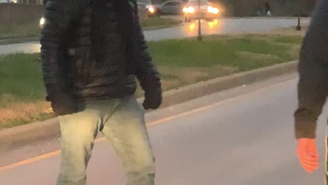 Angry Man on Moped Pulls Knife