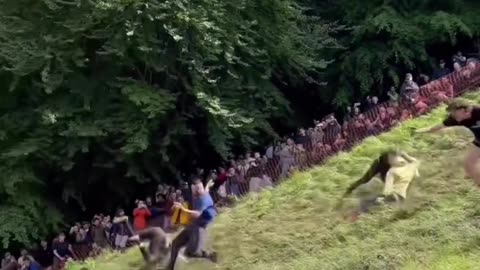 Cheese Rolling Hill Is Crazy!