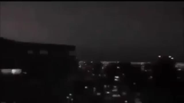 UFO encounter filmed at night.