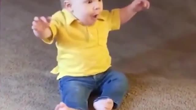 Very emotional kid cute loving dancing