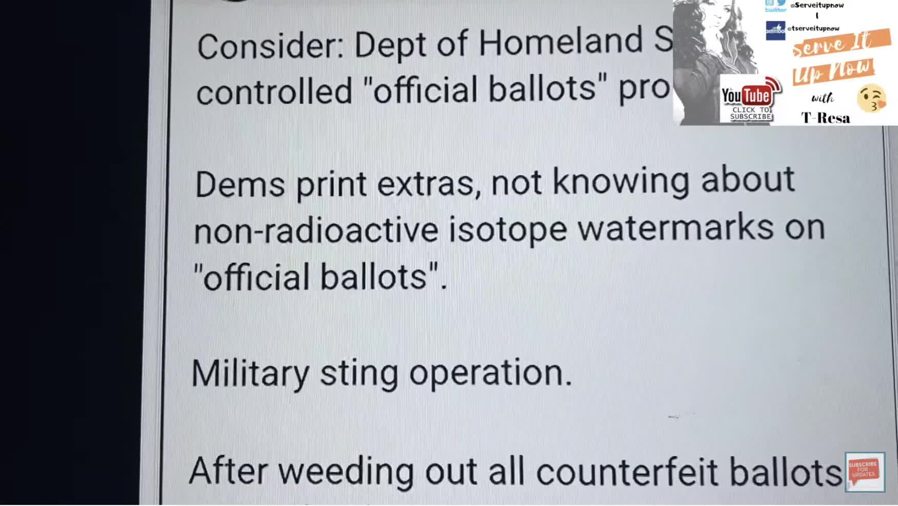 Trump knew and setup a Sting