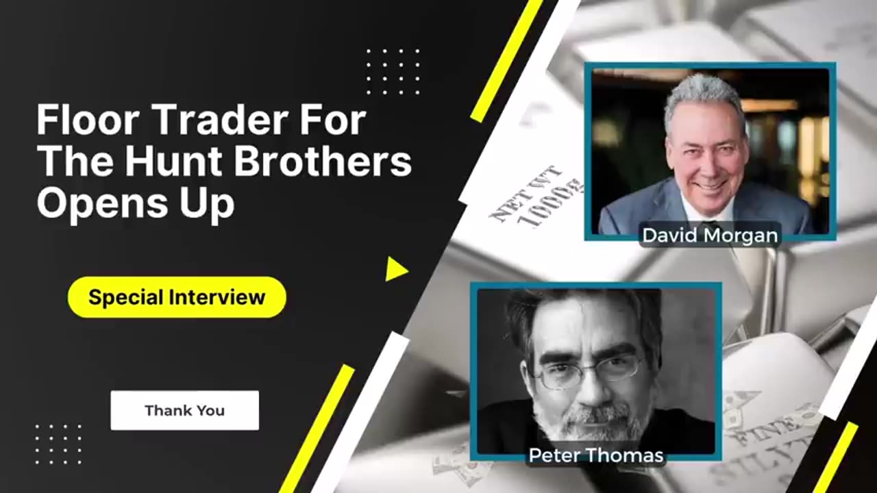 David Morgan- Floor Trader For The Hunt Brothers Opens Up!