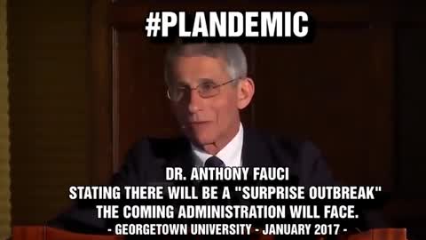 Anthony Fauci - January 2017: "There will be a Surprise Outbreak"