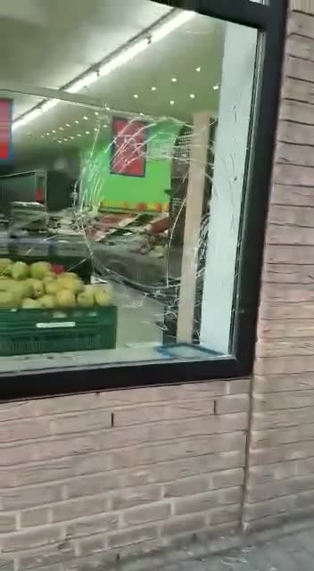 Russian supermarket destroyed by sheeple in Germany