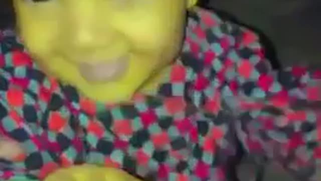 Cute baby priceless reaction and cheerful smile