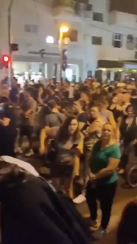 Protest in Tel Aviv, Israel against government health pass