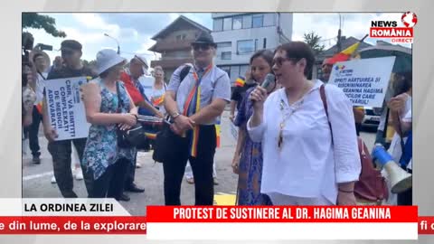 Protest la Colegiul Medicilor pt. susținerea medicului Hagima Gianina (News România; 25.07.2022)4