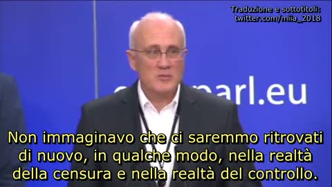 Europarlamentare lituano Stasys Jakeliūnas (conferenza stampa P.E. 8.12.2021):